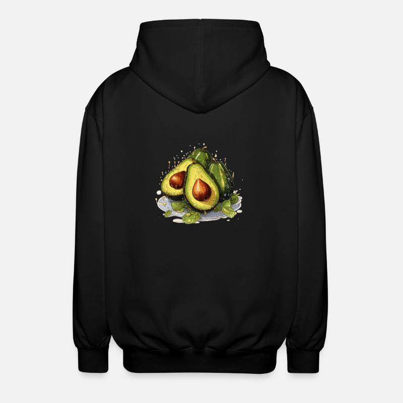 Avocat - Illustration - Veste à capuche unisexe - noir