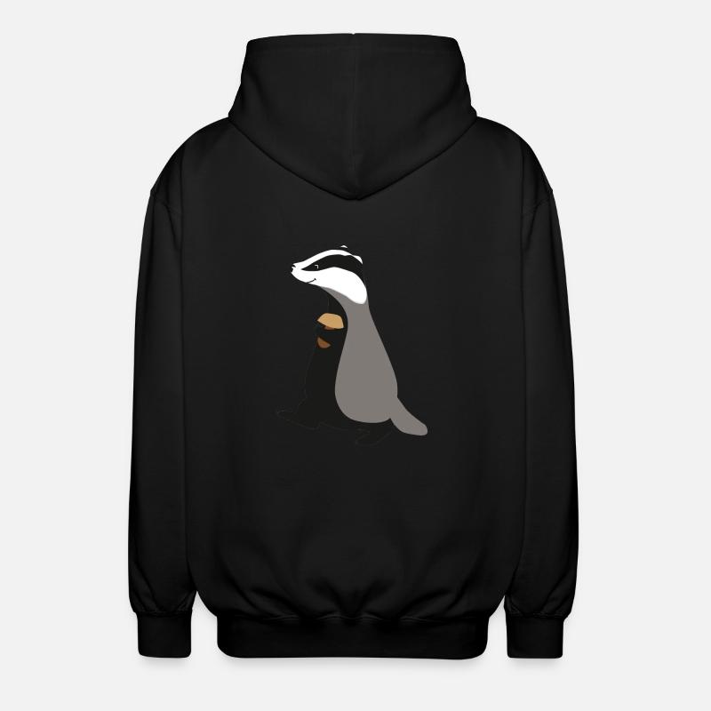 Dachs - Unisex Kapuzenjacke - Schwarz