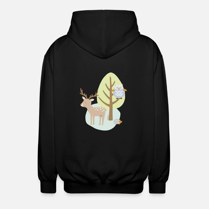 Patch_Hirsch2 - Unisex Kapuzenjacke - Schwarz