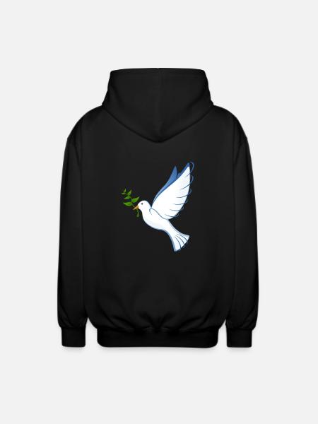 Taube - Unisex Kapuzenjacke - Schwarz