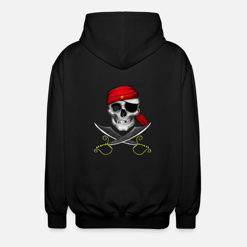 Crâne de pirate - Veste à capuche unisexe - noir