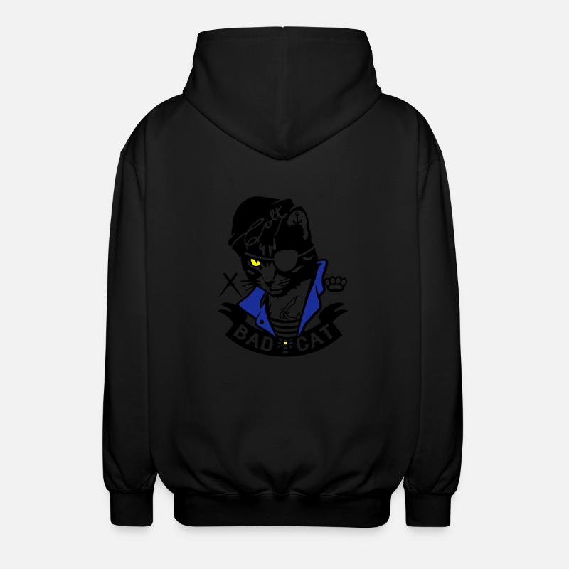 Bad Cat - SailorCat - Unisex Hooded Jacket - black