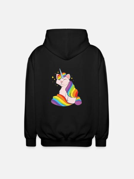 Caticorn - Unisex Hooded Jacket - black