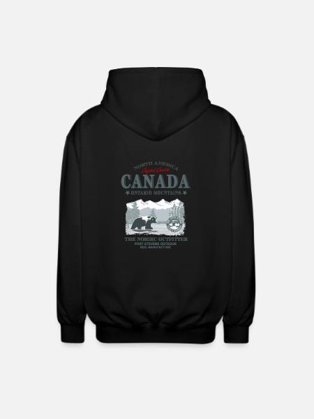 Canada - Grizzly Bear - Unisex Kapuzenjacke - Schwarz