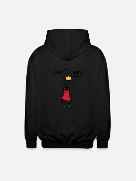 The Queen - Unisex Hooded Jacket - black