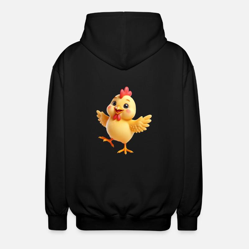 Poulet 2 - Veste à capuche unisexe - noir