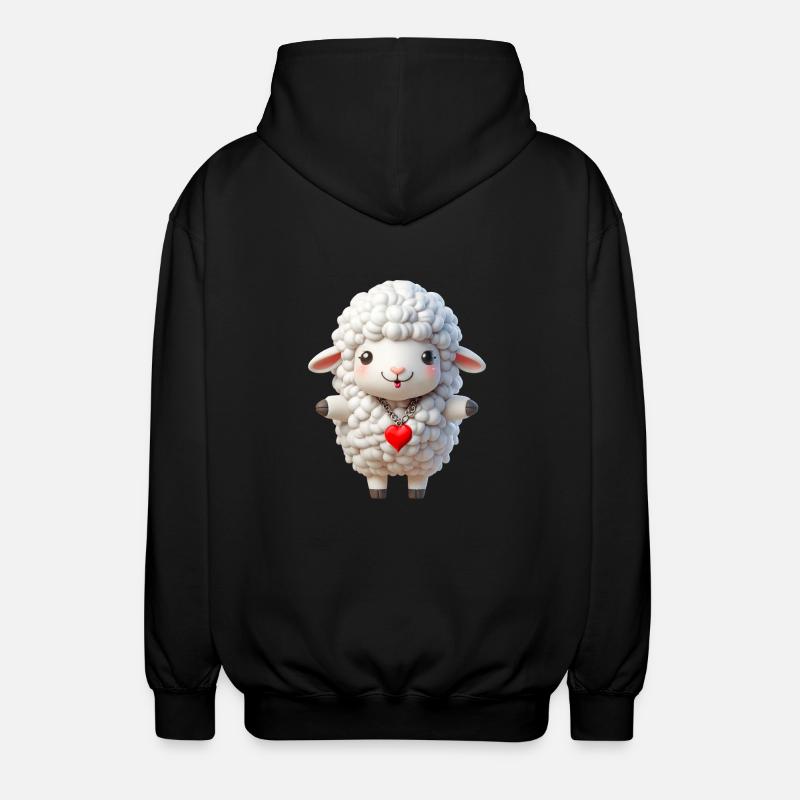 Schaf 1 - Unisex Kapuzenjacke - Schwarz