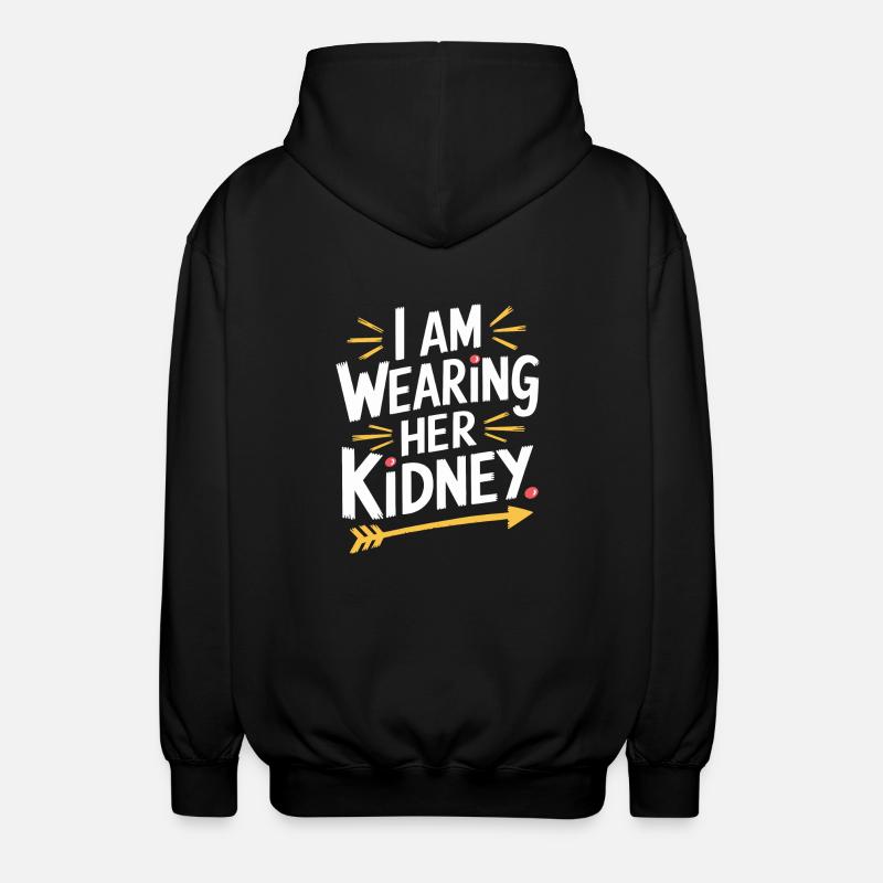 Witziges Statement zur Transplantation - Unisex Kapuzenjacke - Schwarz