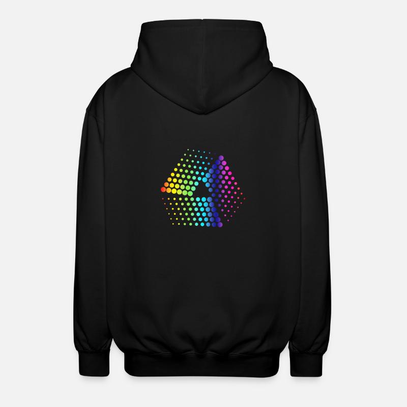 Points - Unisex Hooded Jacket - black