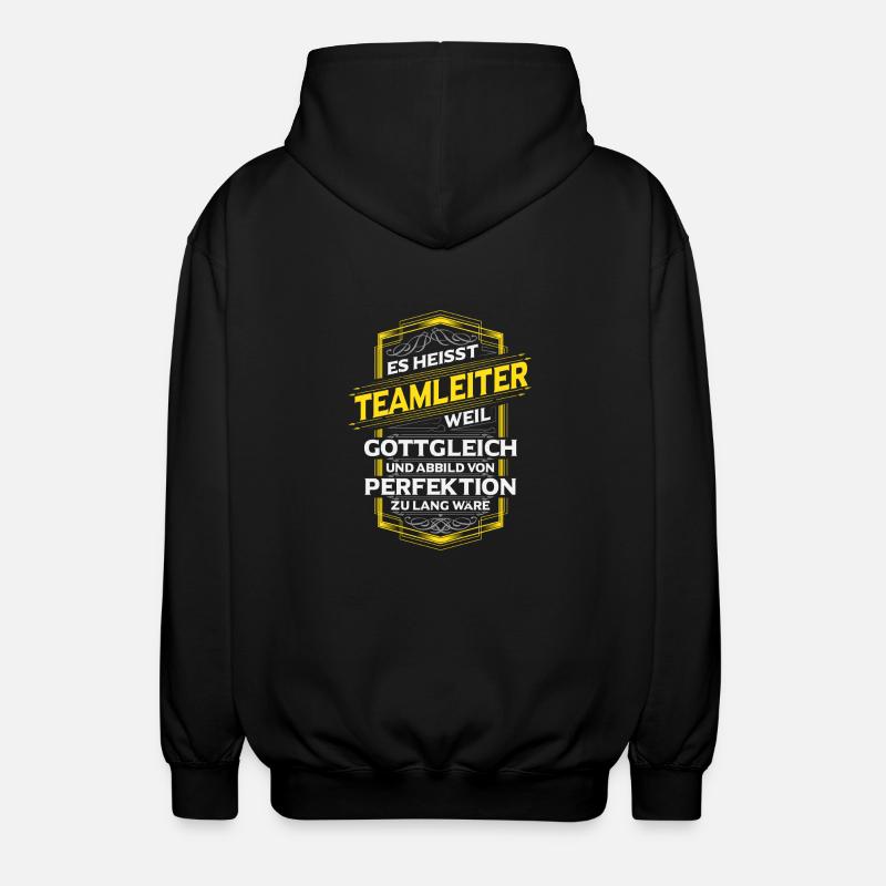 Teamleiter - Unisex Kapuzenjacke - Schwarz