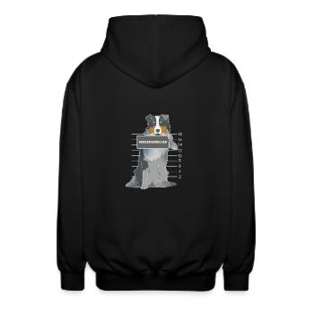 Australian Shepherd Herzensbrecher Hund Geschenk - Unisex Kapuzenjacke - Schwarz - Hinten - AI Model Male 185 light (185cm)