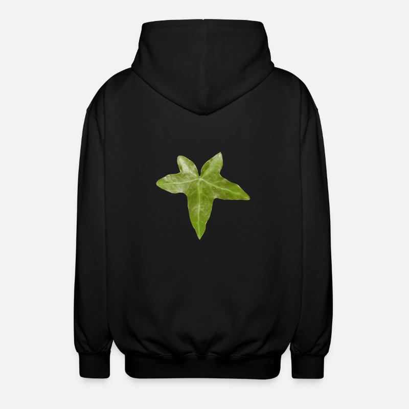 efeu blatt - Unisex Kapuzenjacke - Schwarz