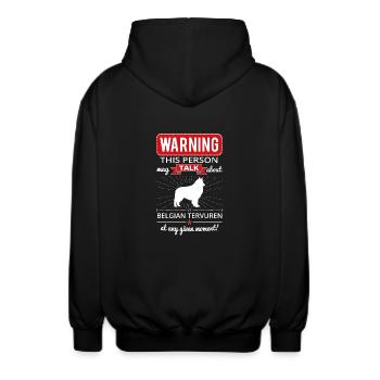 Tervueren Shirt Geschenk - Unisex Kapuzenjacke - Schwarz - Hinten - AI Model Male 185 light (185cm)