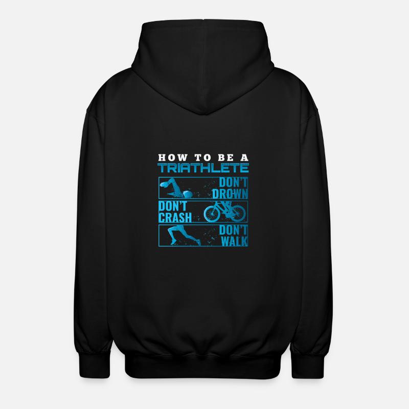 Triathlon Tshirt Geschenk Evolution Männer - Unisex Kapuzenjacke - Schwarz