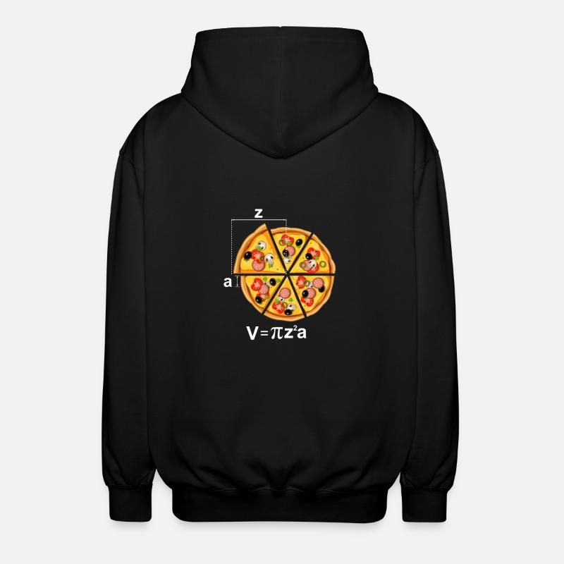 Pizza Motive Math Radius - Unisex Hooded Jacket - black