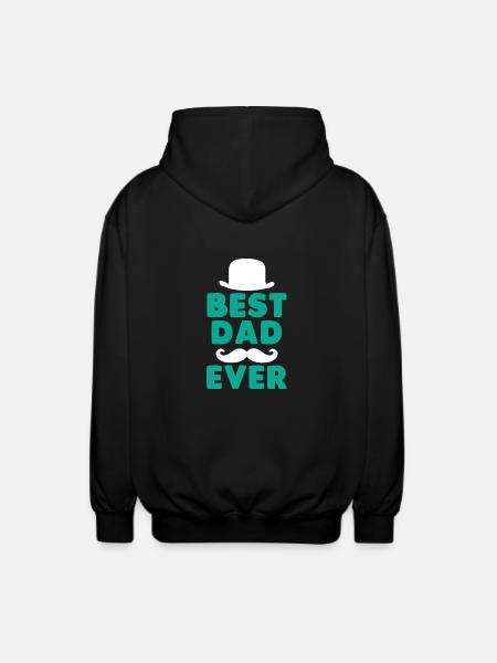 Fars dag gave Fars bedste far hele tiden - Unisex hættejakke. - sort