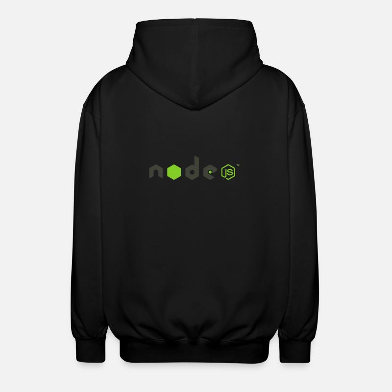 Node JS - Unisex Hooded Jacket - black
