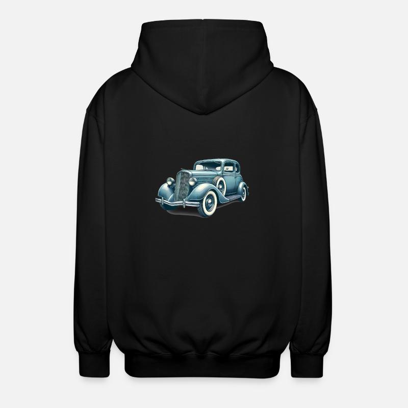 Oldtimer Oldtimer Illustration - Unisex Kapuzenjacke - Schwarz
