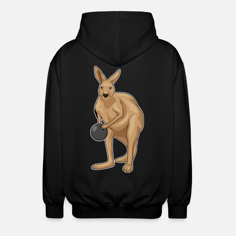 Boule de bowling Kangourou - Veste à capuche unisexe - noir
