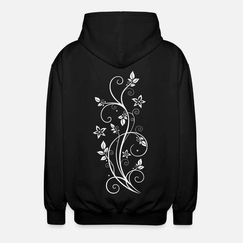 Feuille feuilles automne vrille plante - Veste à capuche unisexe - noir
