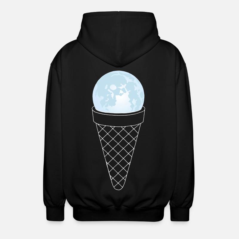 Lune et crème glacée - Unisex Hooded Jacket - black
