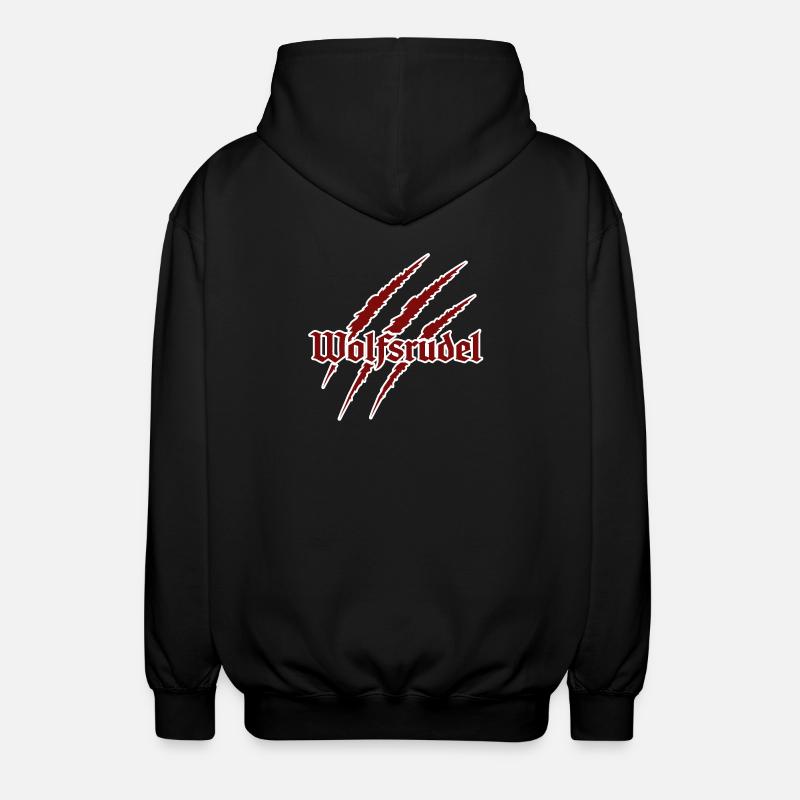Wolfsrudel - Unisex Kapuzenjacke - Schwarz