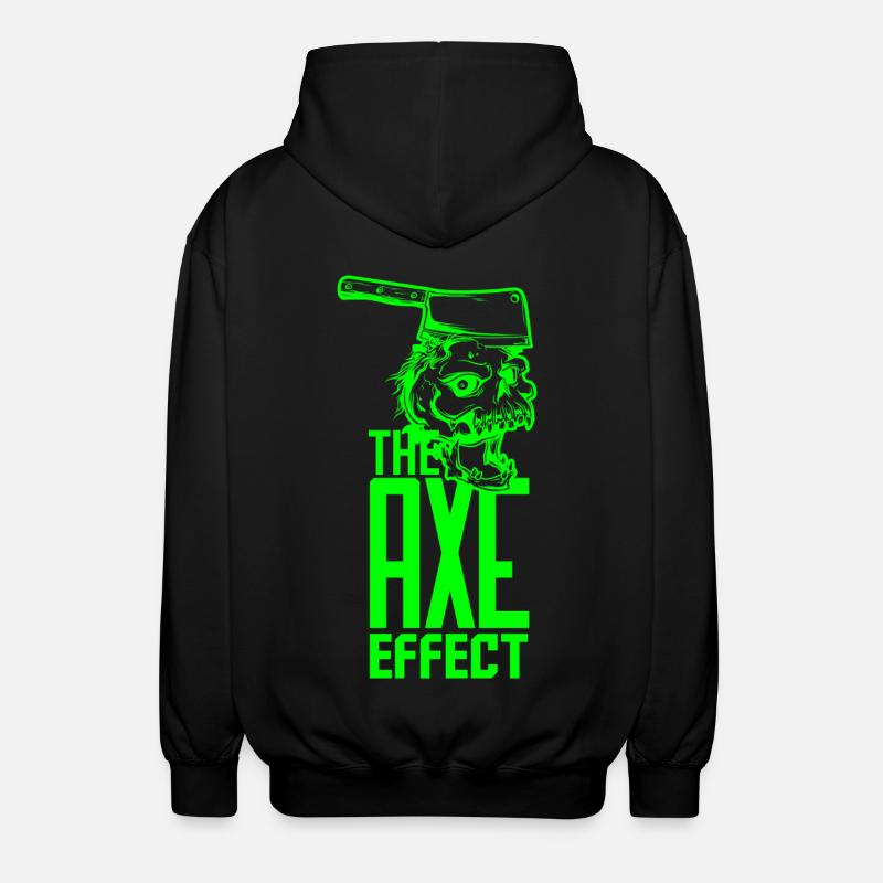 Skull mit Axt - Unisex Kapuzenjacke - Schwarz
