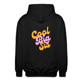 cool big sis - Unisex Kapuzenjacke - Schwarz - Hinten - AI Model Male 185 light (185cm)