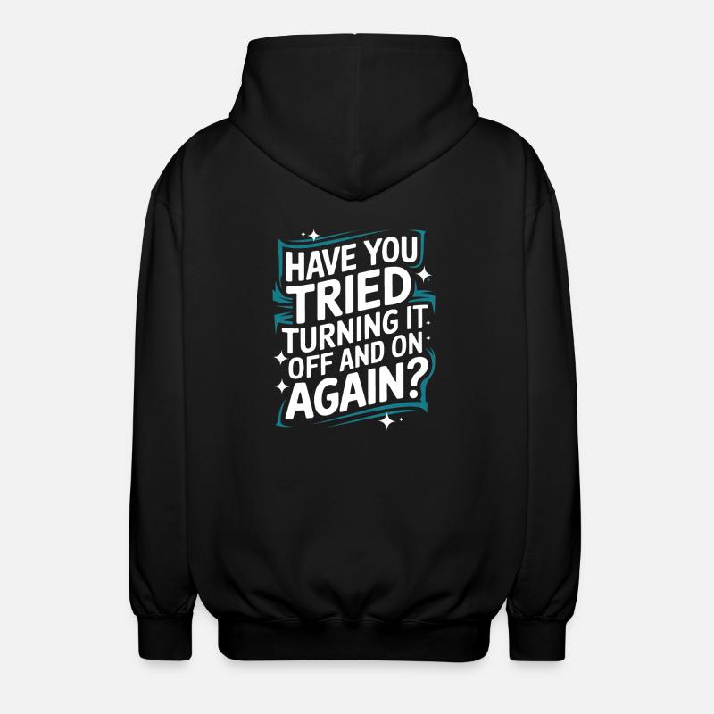 Technischer Support Computerfreak Nerd - Unisex Kapuzenjacke - Schwarz