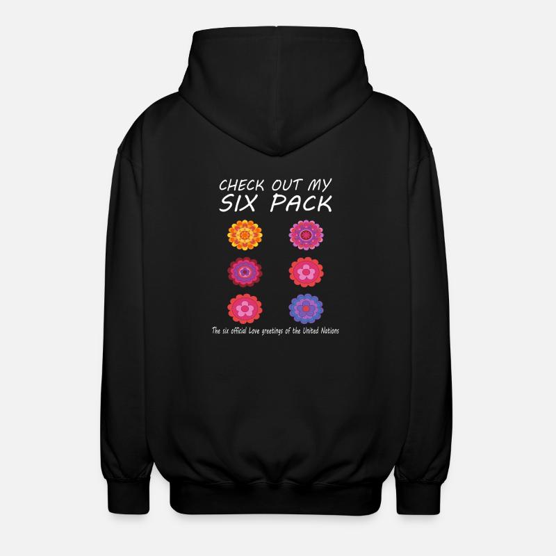 Blumen Sixpack - Unisex Kapuzenjacke - Schwarz