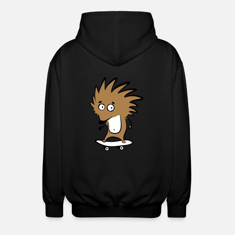 Skate-hérisson "Knut H. Heckmann" - Veste à capuche unisexe - noir