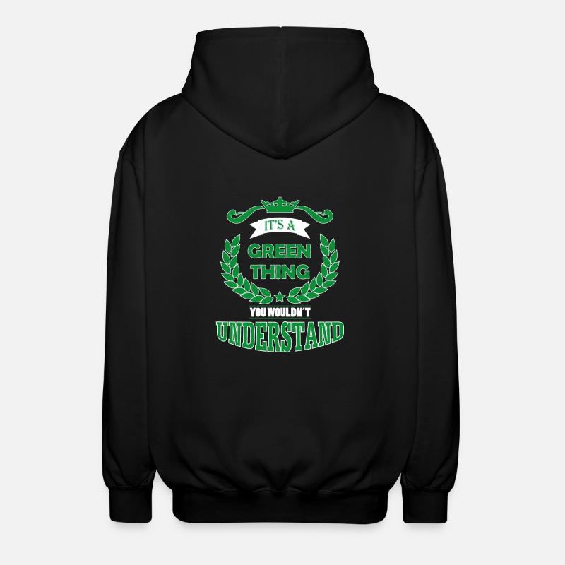 its a green thing - Unisex Kapuzenjacke - Schwarz