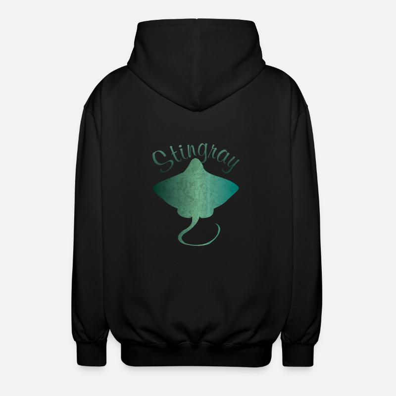 Rochen Stechrochen Stachelrochen Geschenk - Unisex Kapuzenjacke - Schwarz
