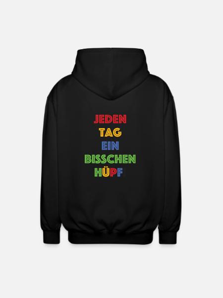 Every day a little bounce - Unisex Hooded Jacket - black