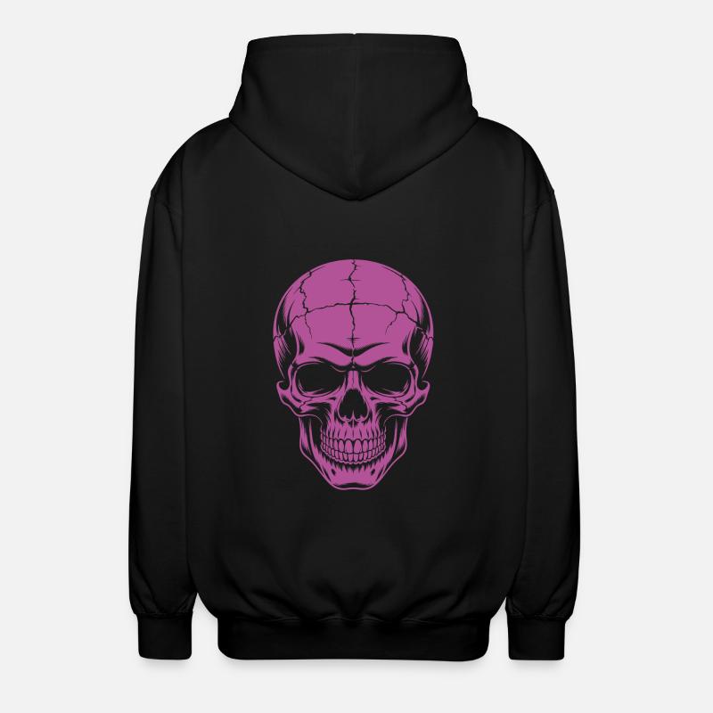 Grand crâne souriant - Veste à capuche unisexe - noir