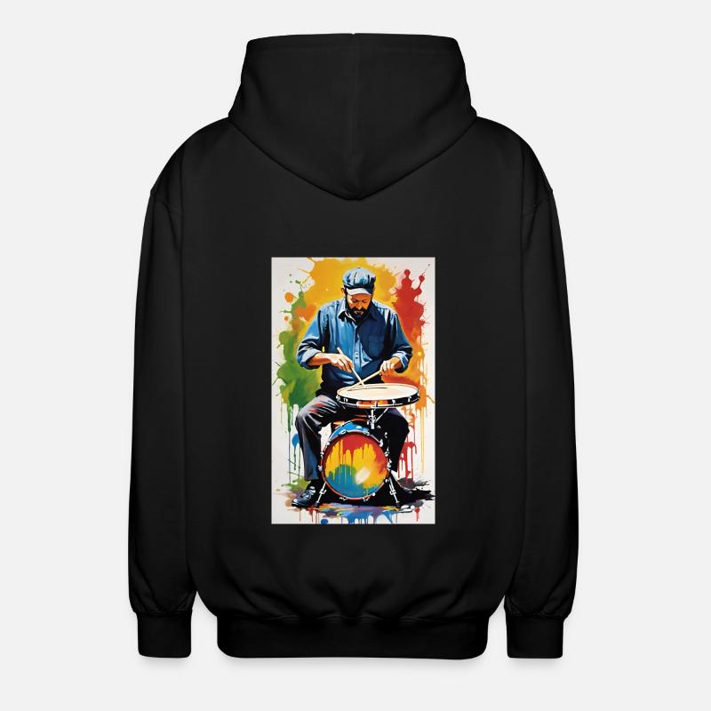 Percussion - Veste à capuche unisexe - noir