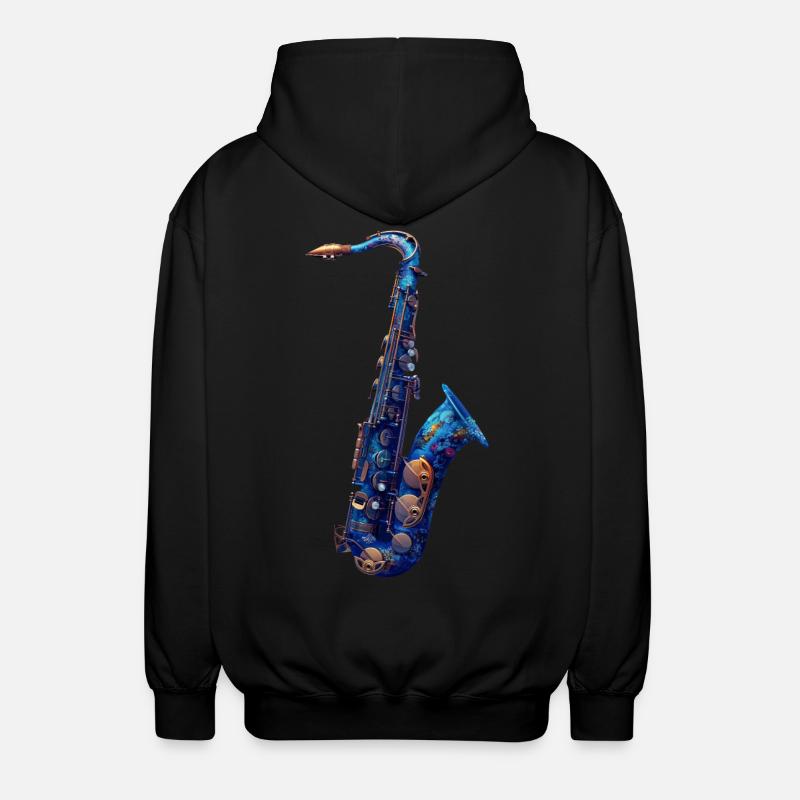Saxophone Poisson - Veste à capuche unisexe - noir