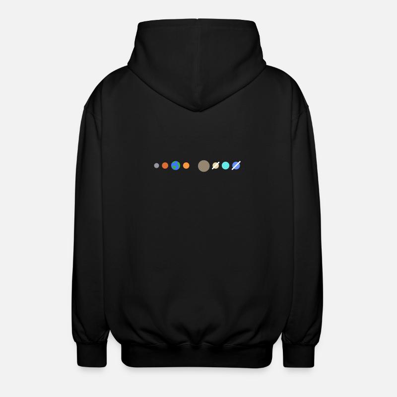 Solar system planets - Unisex Hooded Jacket - black