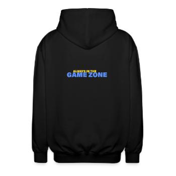 GAME ZONE - Unisex Kapuzenjacke - Schwarz - Hinten - AI Model Male 185 light (185cm)