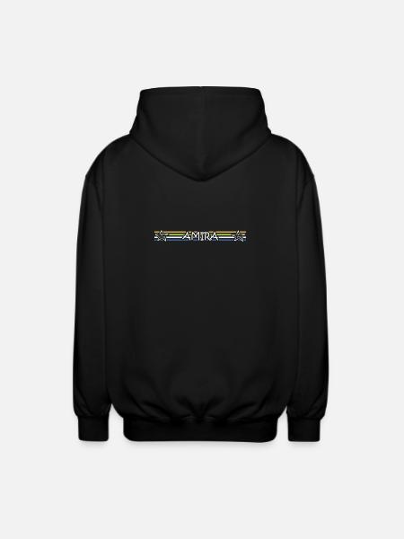 AMIRA Farbstripes Sternenband - Unisex Kapuzenjacke - Schwarz