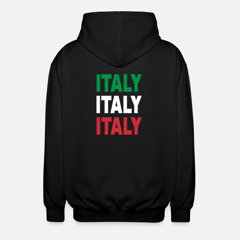 Italy / Gift / Gift Idea - Unisex Hooded Jacket - black