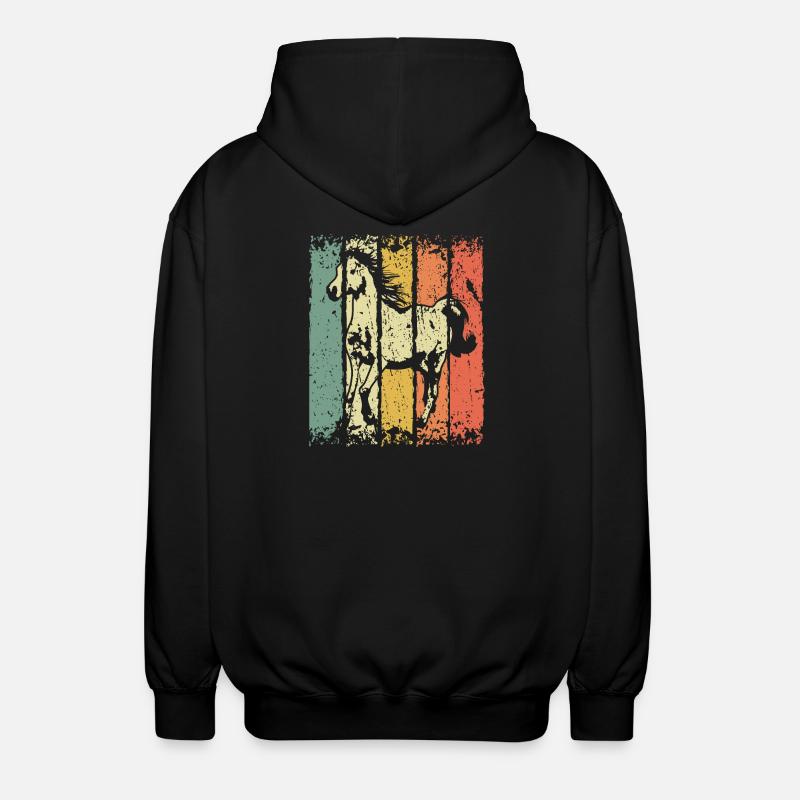 Pferd - Unisex Kapuzenjacke - Schwarz