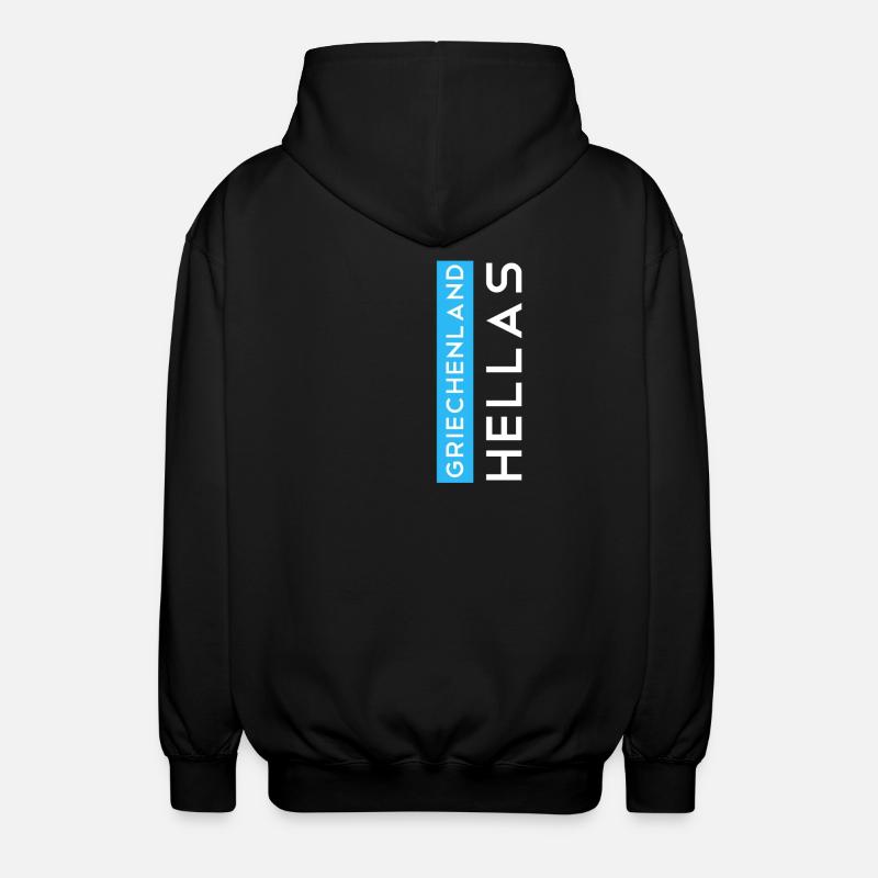 Griechenland Hellas - Unisex Kapuzenjacke - Schwarz