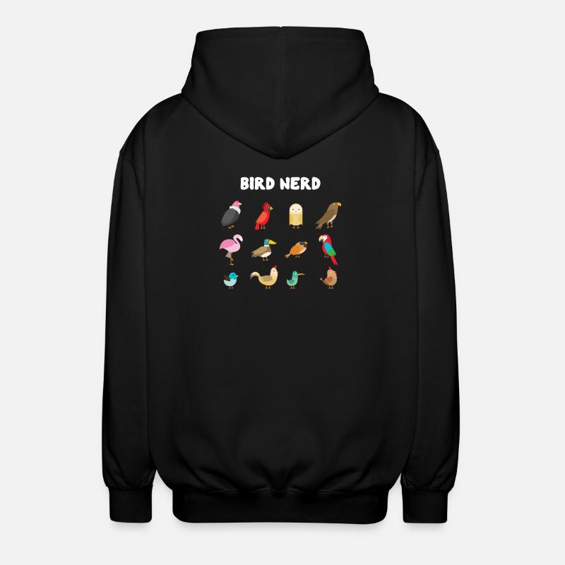 Vogel-Nerd - Unisex Kapuzenjacke - Schwarz