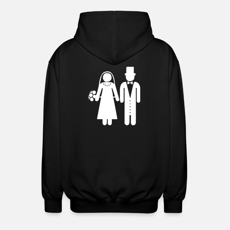 A wedding couple - Unisex Hooded Jacket - black