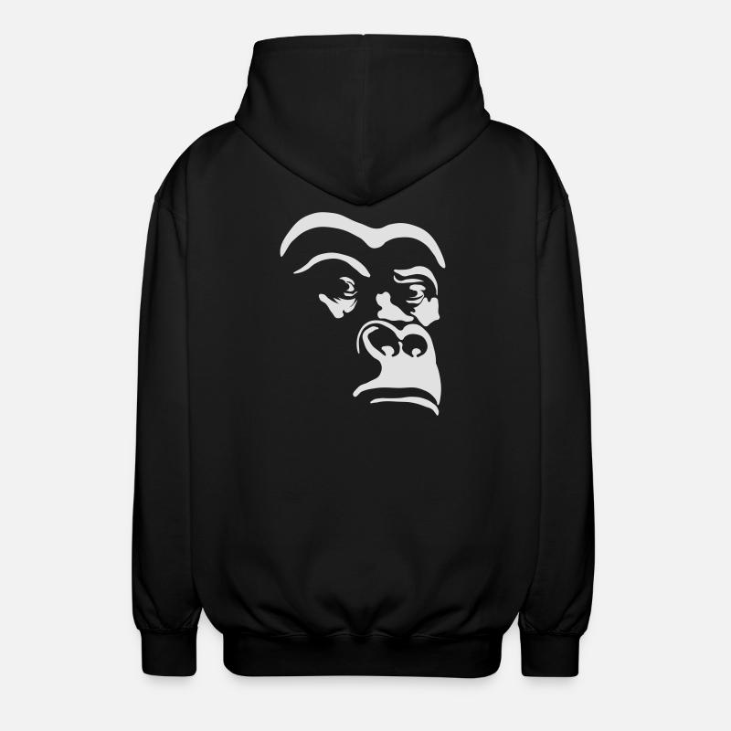 go go gorilla! - Unisex Hooded Jacket - black