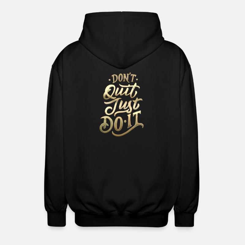 Ne quittez pas Gradient Script - Veste à capuche unisexe - noir