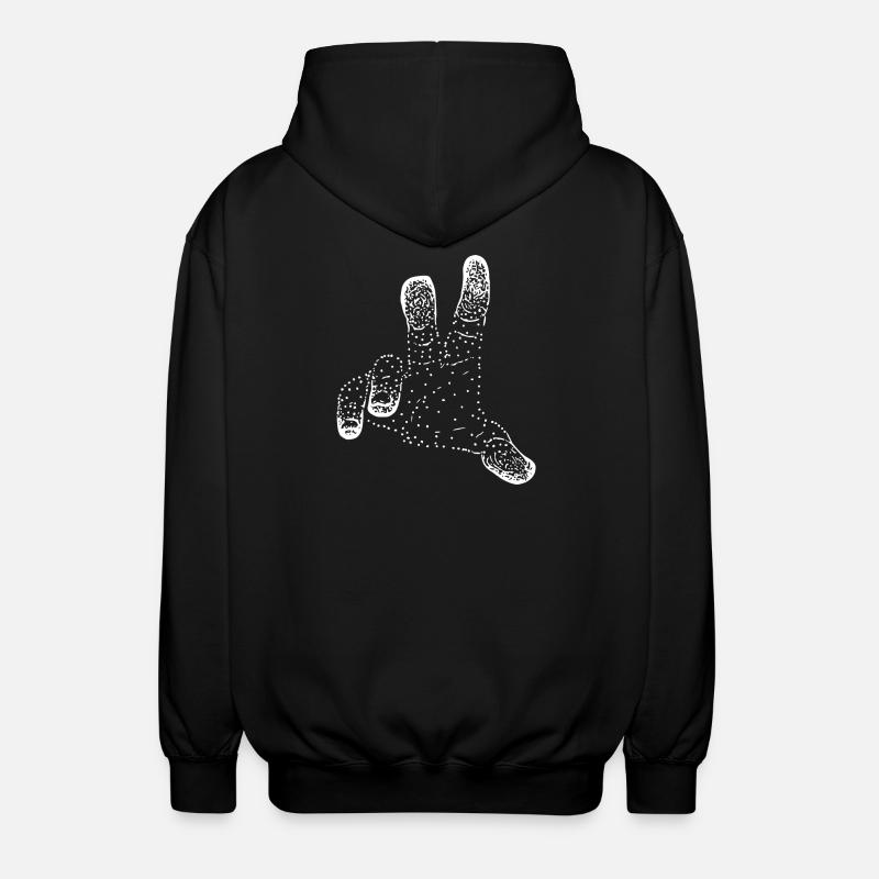 Hand - Unisex Kapuzenjacke - Schwarz
