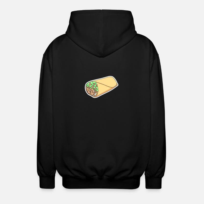 Taco-Wrap Sticker Design - Unisex Kapuzenjacke - Schwarz