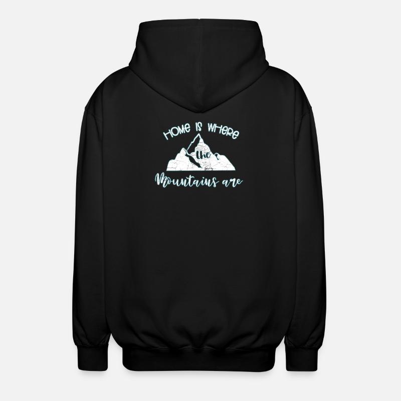 Klettern Berge - Unisex Kapuzenjacke - Schwarz